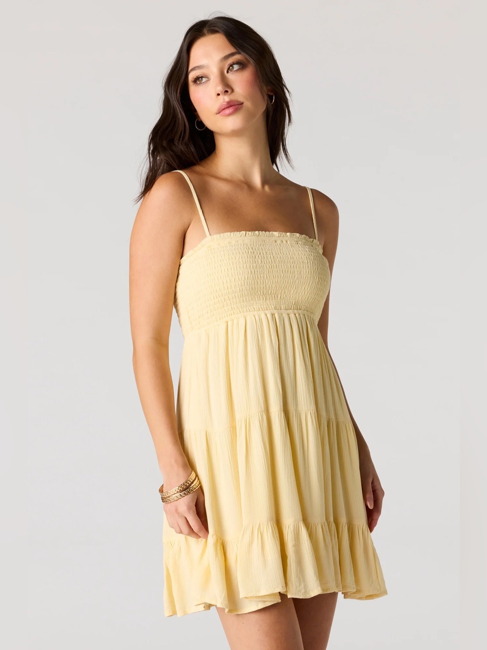Forever 21 Smocked Eyelet Mini Dress NWT